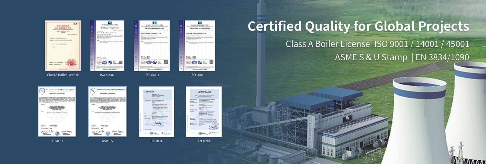 ORL Power ASME & ISO Certifications
